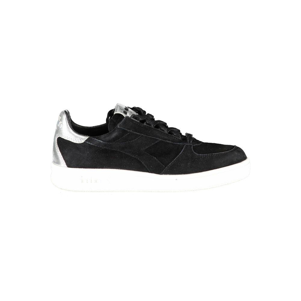 Diadora Zwarte Leren Dames Sneaker