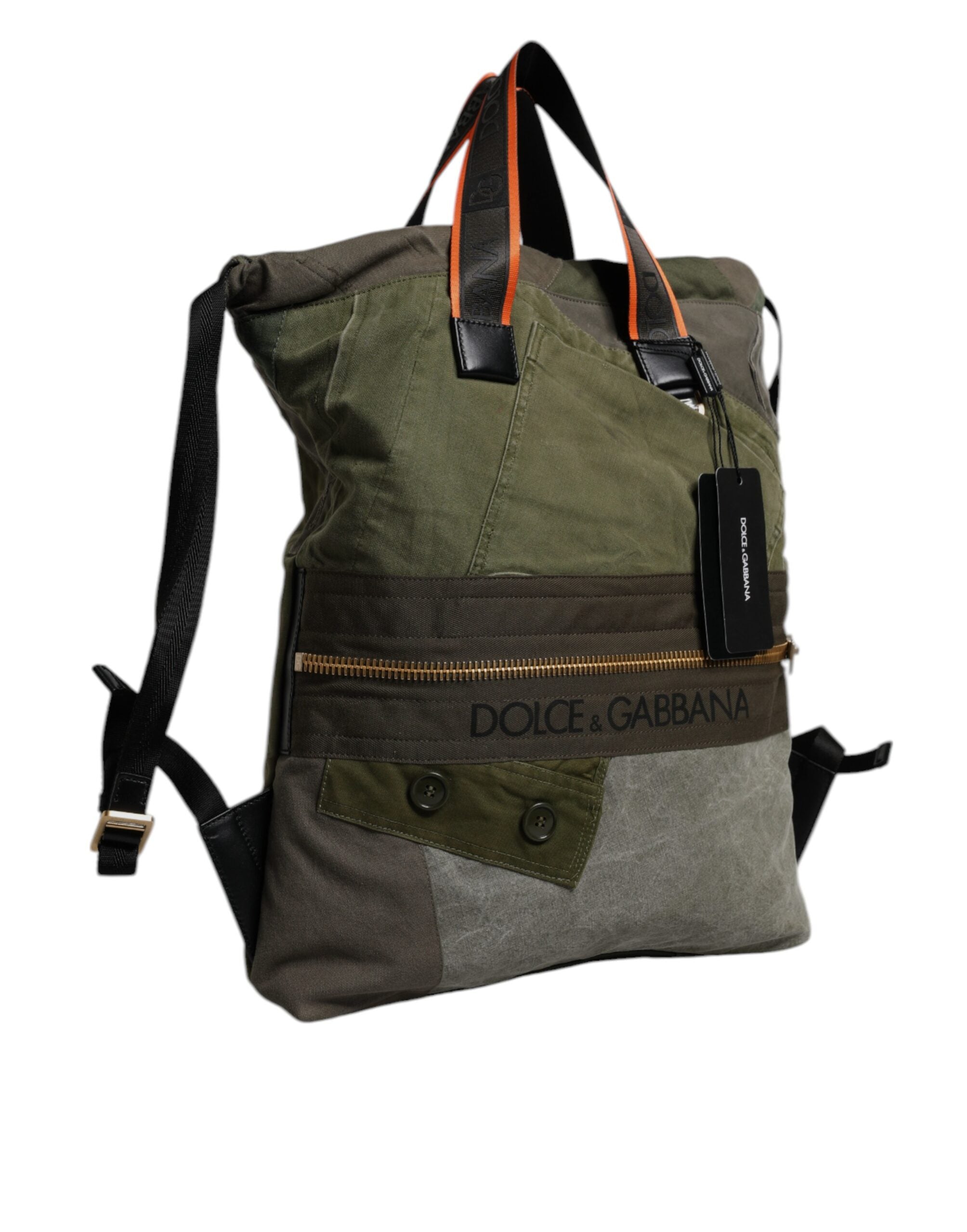 Dolce & Gabbana Legergroene Patchwork Rugzak