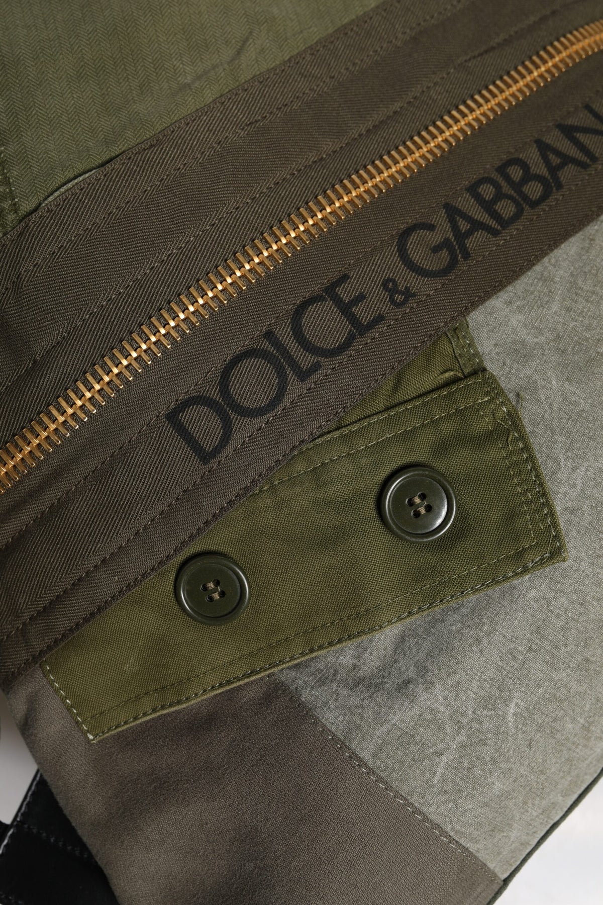 Dolce & Gabbana Legergroene Patchwork Rugzak