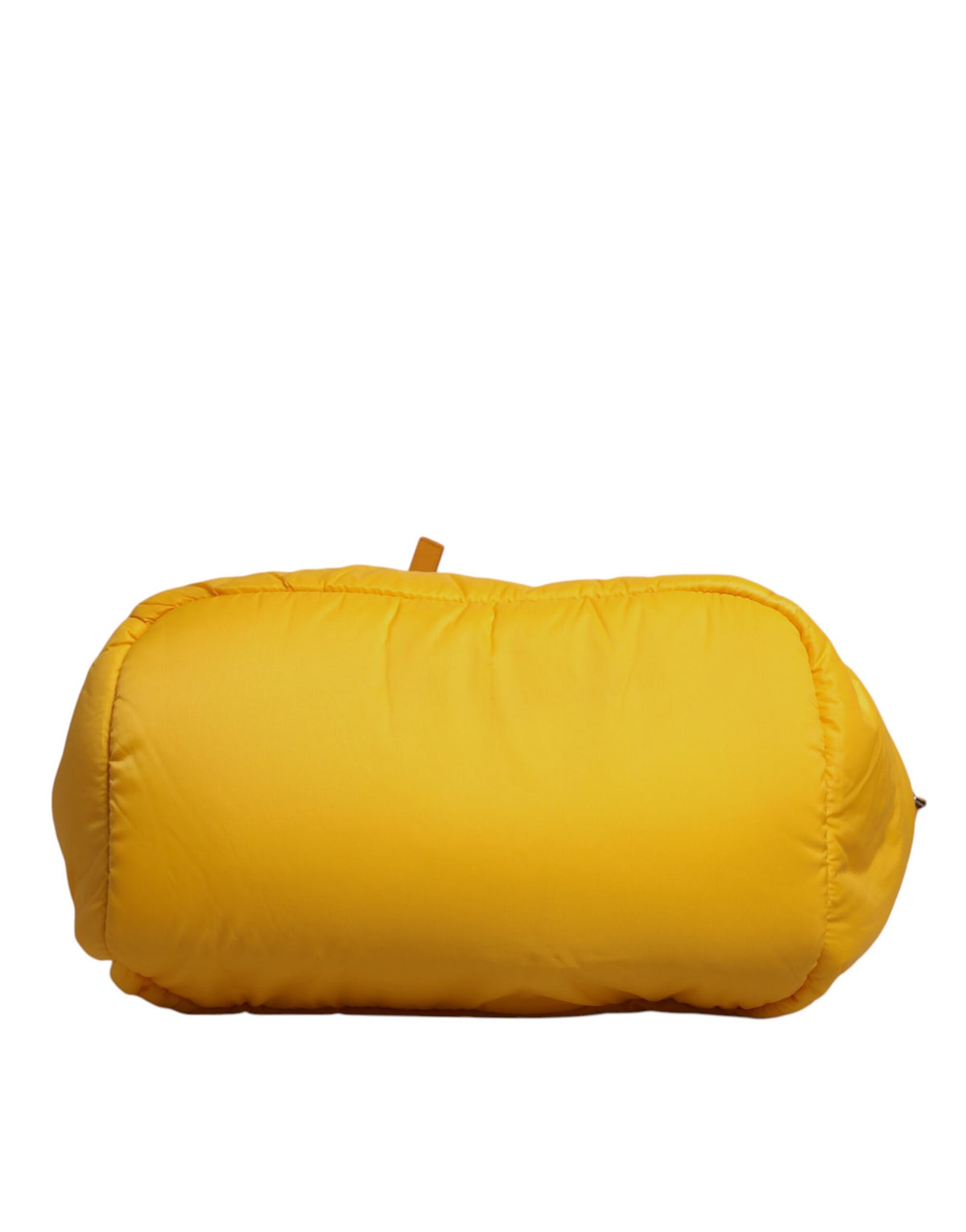 Dolce & Gabbana Gele Oranje Nylon Logo Plaque Hand Schouder Duffel Tas