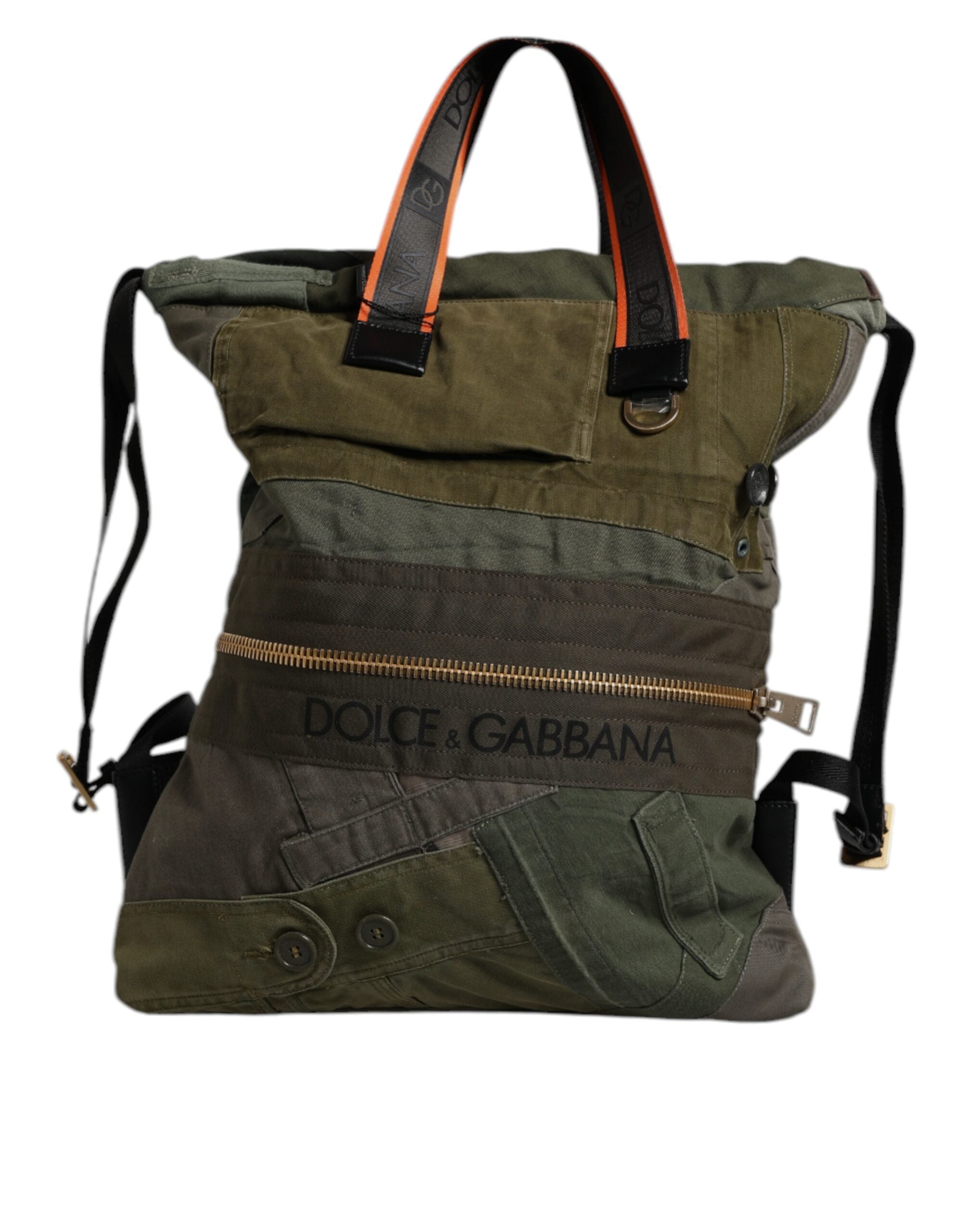 Dolce & Gabbana Legergroene Patchwork Rugzak