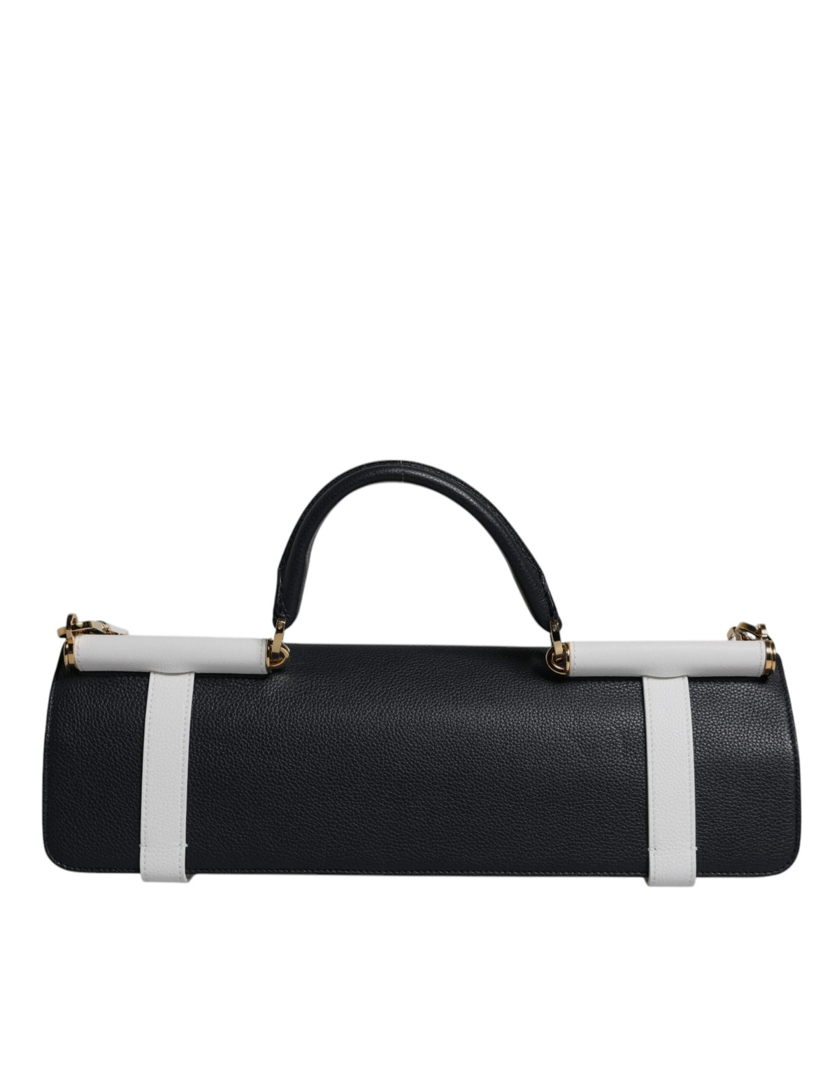 Dolce & Gabbana Blauw Wit Kalfsleren Crossbody Schoudertas