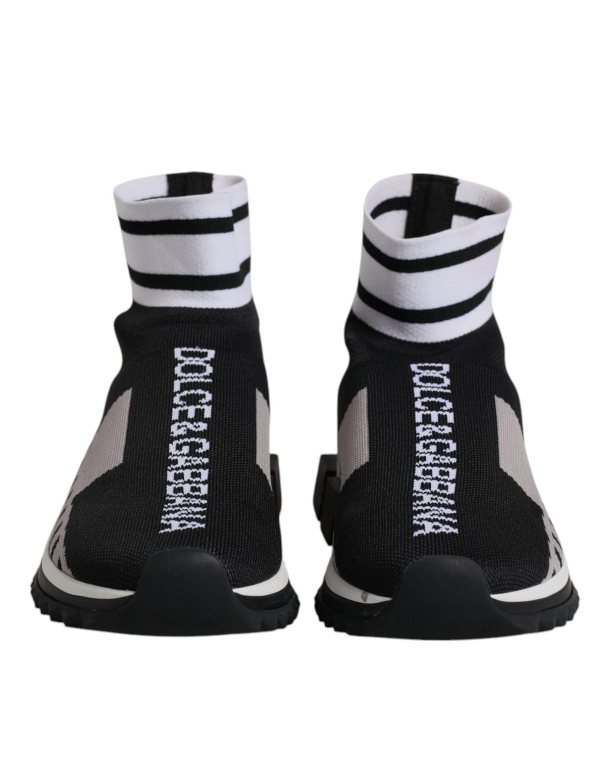 Dolce & Gabbana Zwarte Grijze Sorrento Sok Dames Sneakers Schoenen