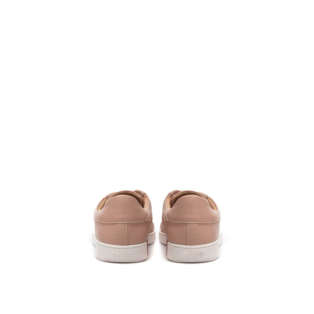 Bally Pink Leather Low Top Sneakers