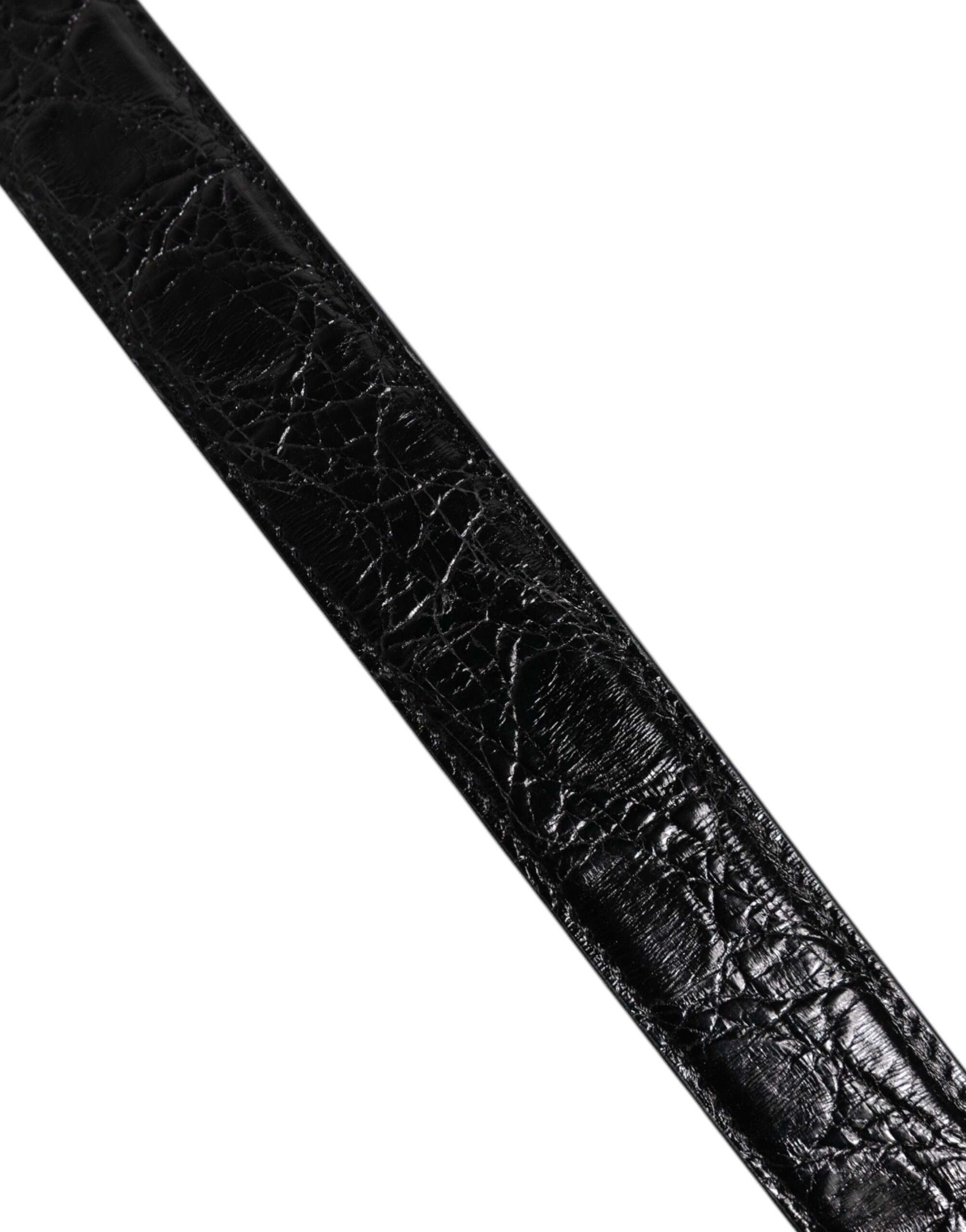 Dolce & Gabbana Black Alligator Leather Shoulder Bag Strap