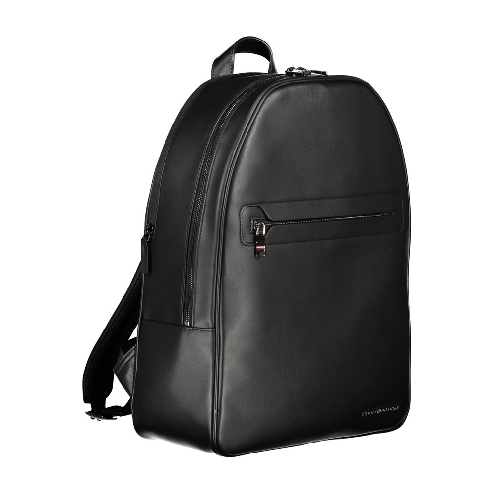 Tommy Hilfiger Black Polyurethane Men's Backpack