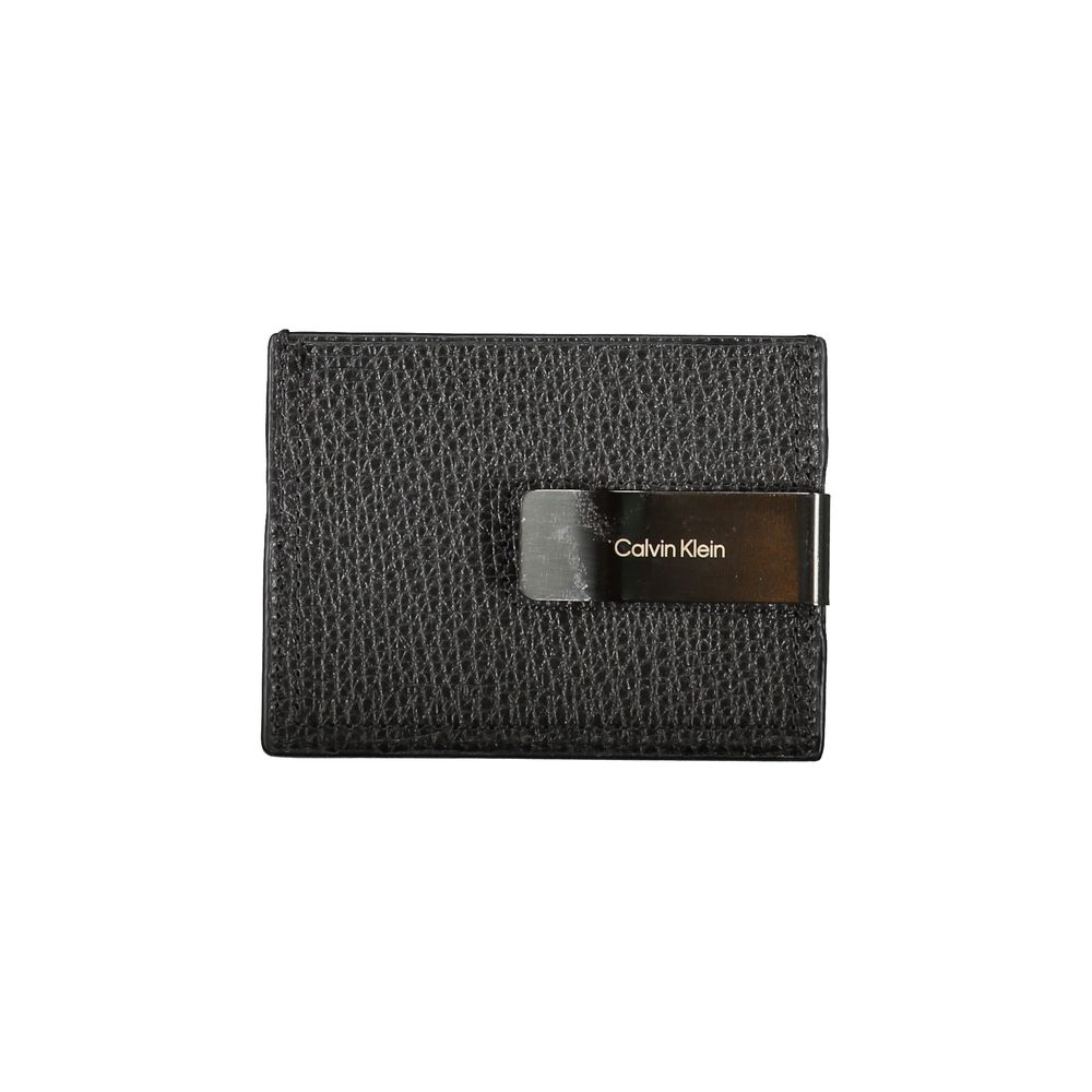 Calvin Klein Sleek Leren Kaarthouder met Geldclip