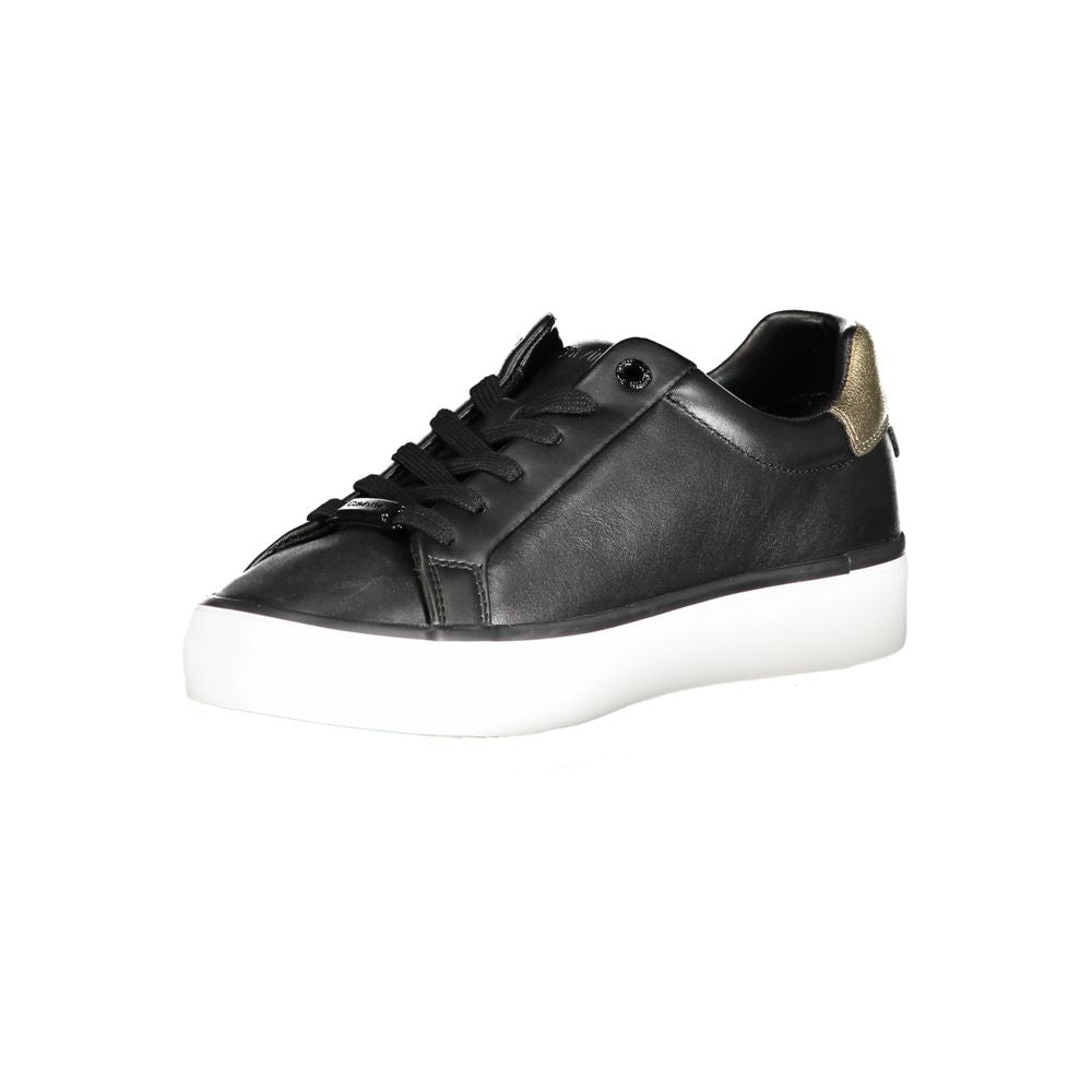 Calvin Klein Zwarte Leren Dames Sneaker
