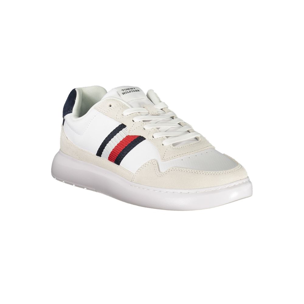 Tommy Hilfiger White Polyurethane Men's Sneaker