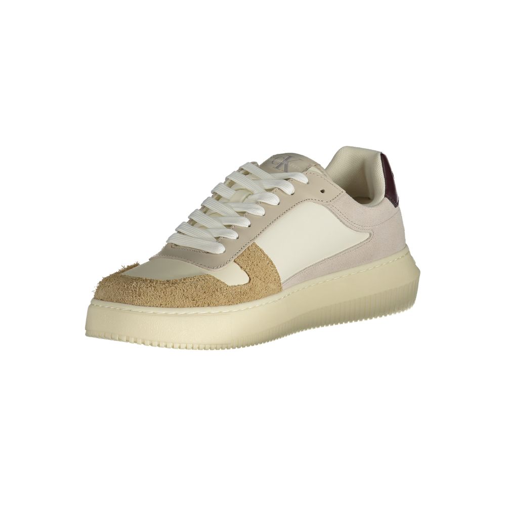 Calvin Klein Beige Polyurethane Men's Sneaker