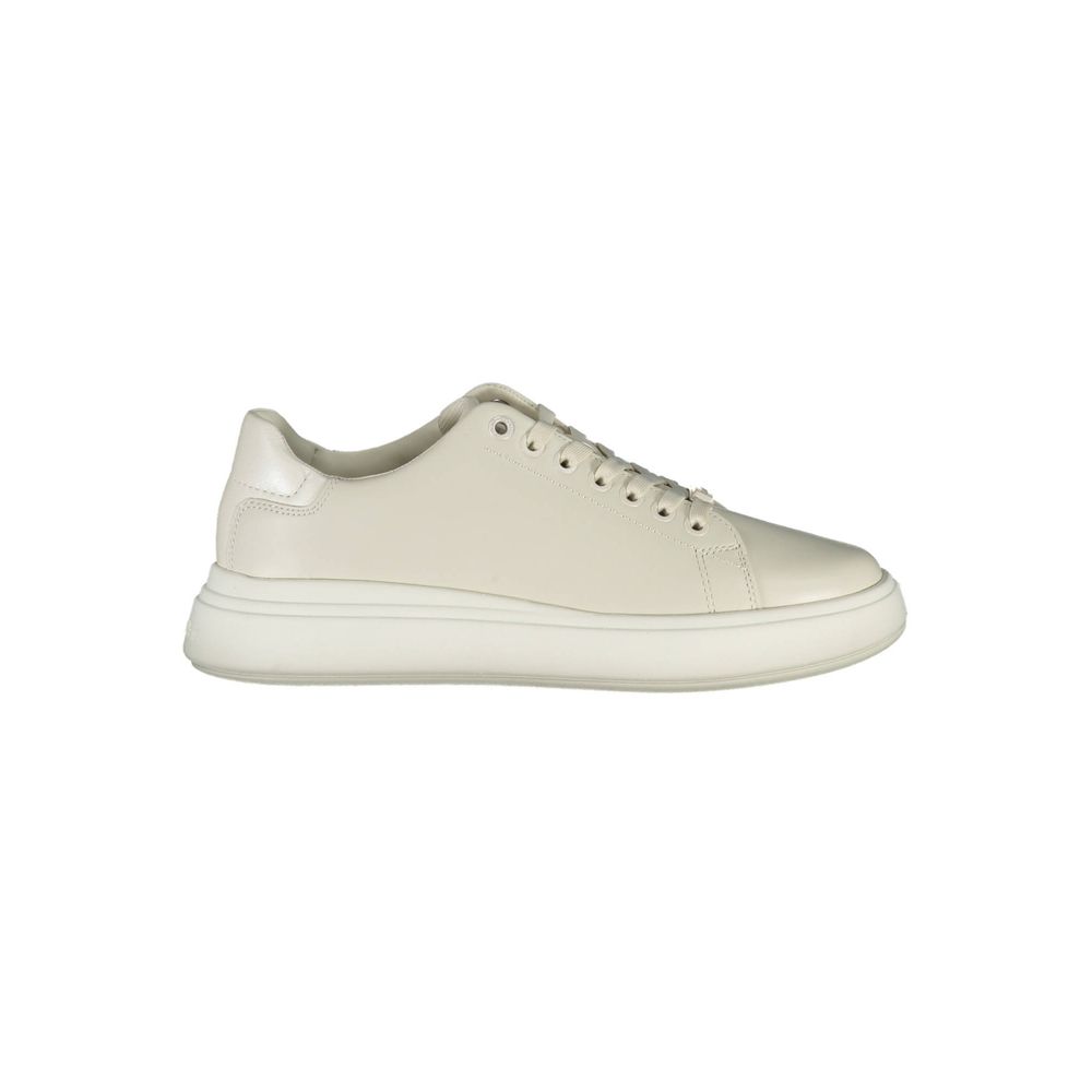 Calvin Klein Beige Leather Women's Sneaker
