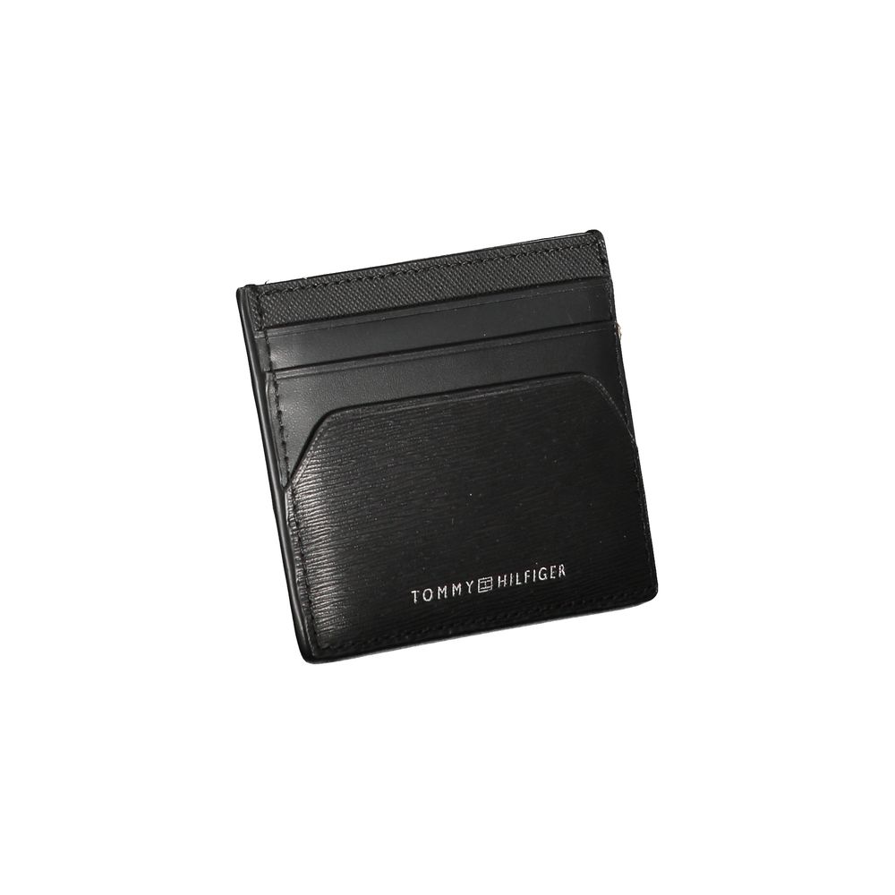 Tommy Hilfiger Zwarte Leren Portemonnee voor Heren