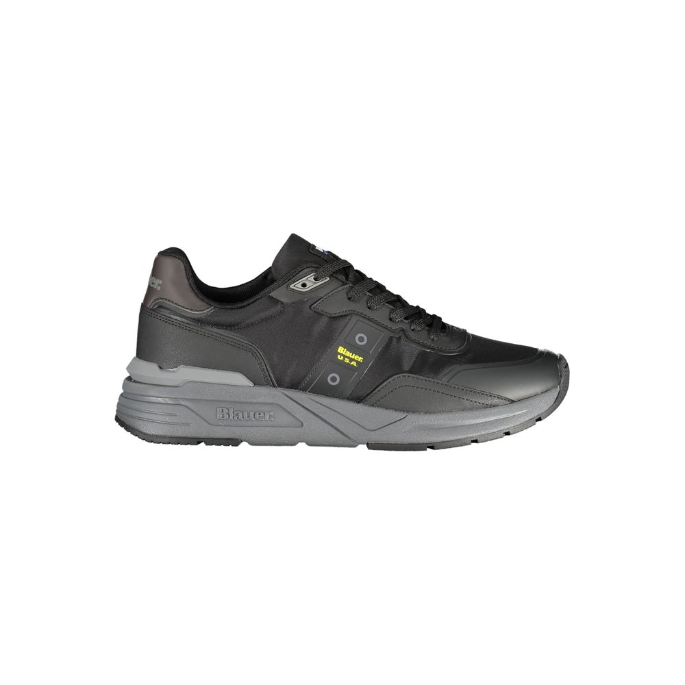 Blauer Black Polyurethane Men's Sneaker