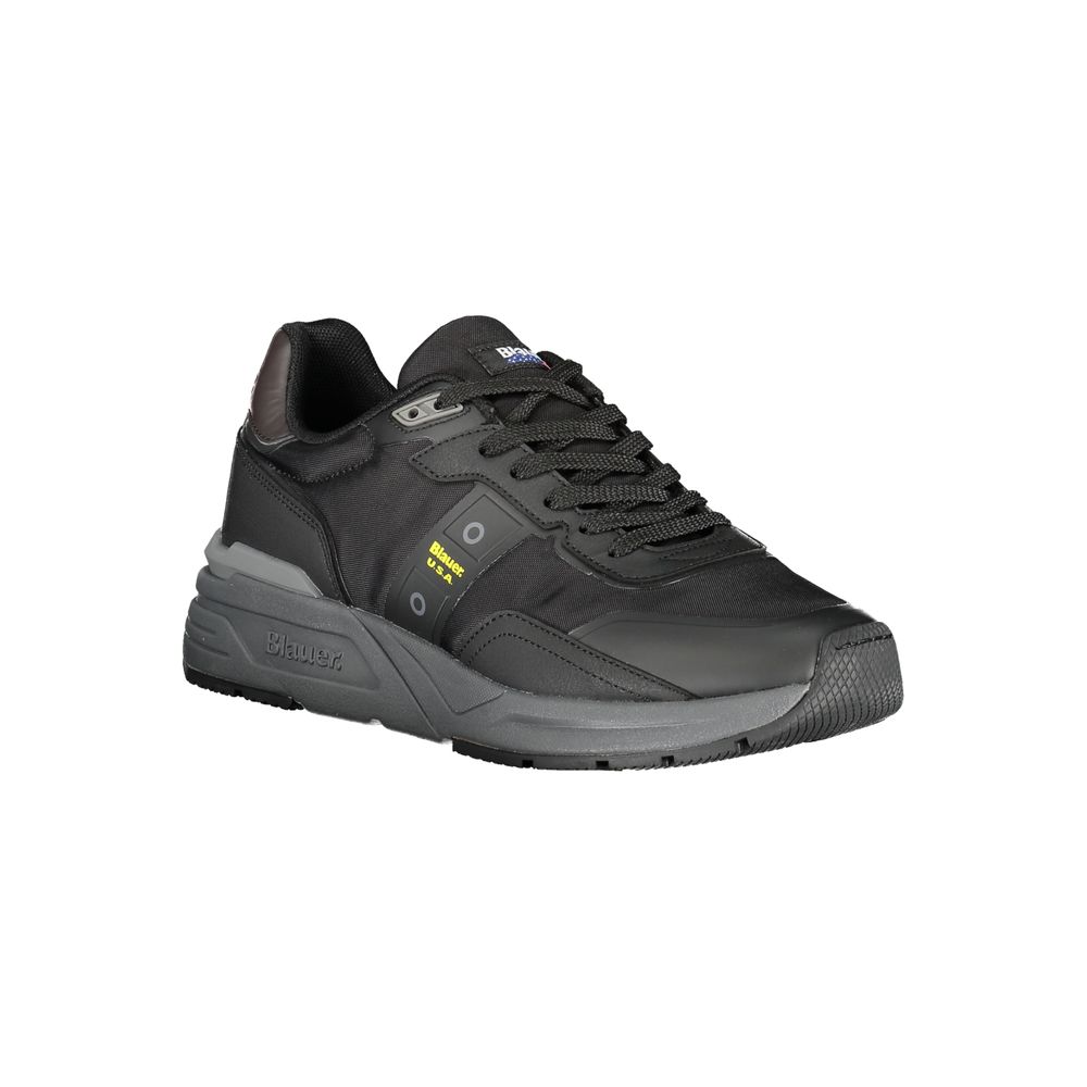 Blauer Black Polyurethane Men's Sneaker