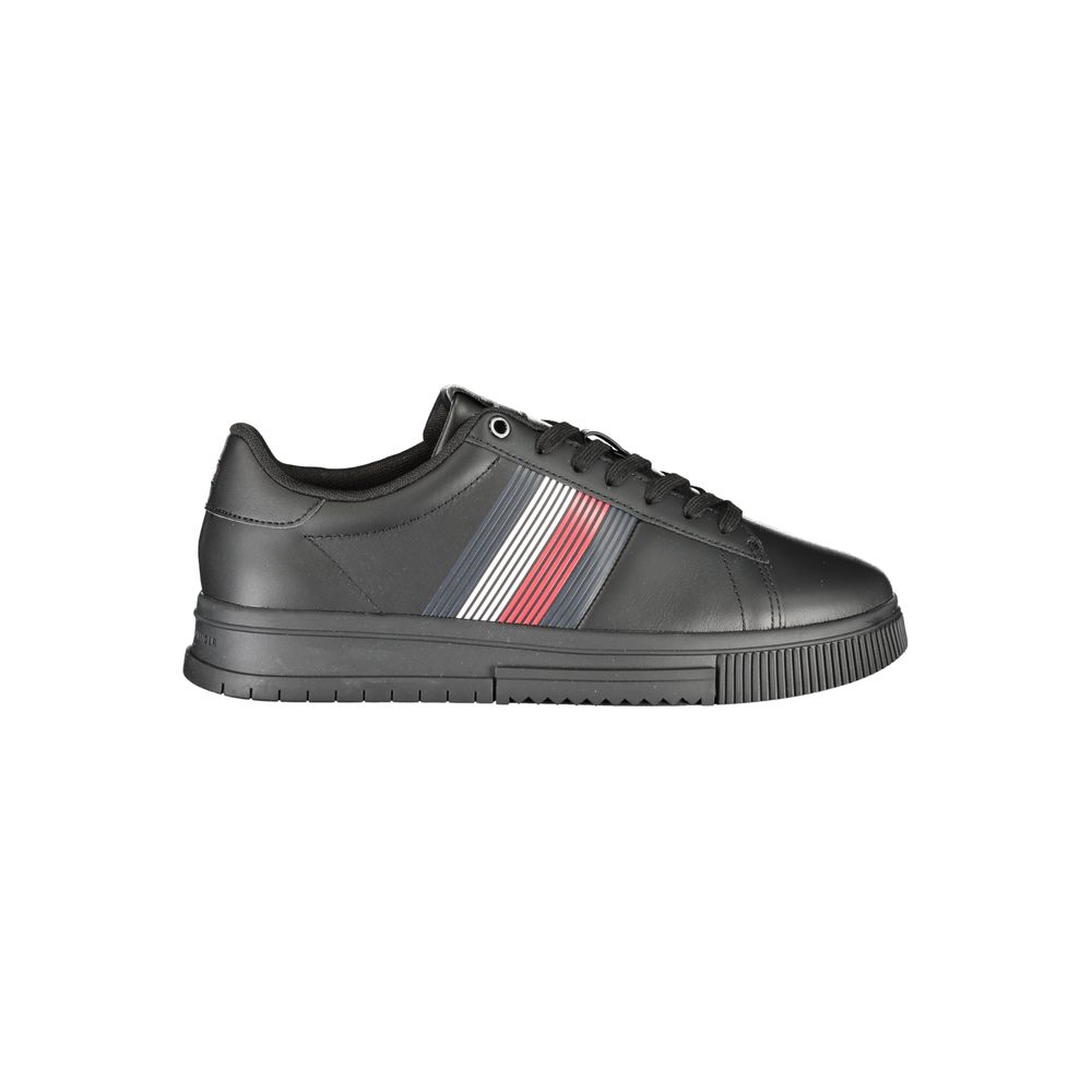 Tommy Hilfiger Black Polyurethane Men's Sneaker