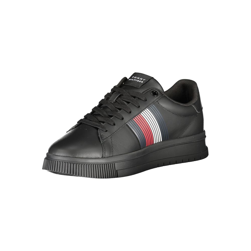 Tommy Hilfiger Black Polyurethane Men's Sneaker