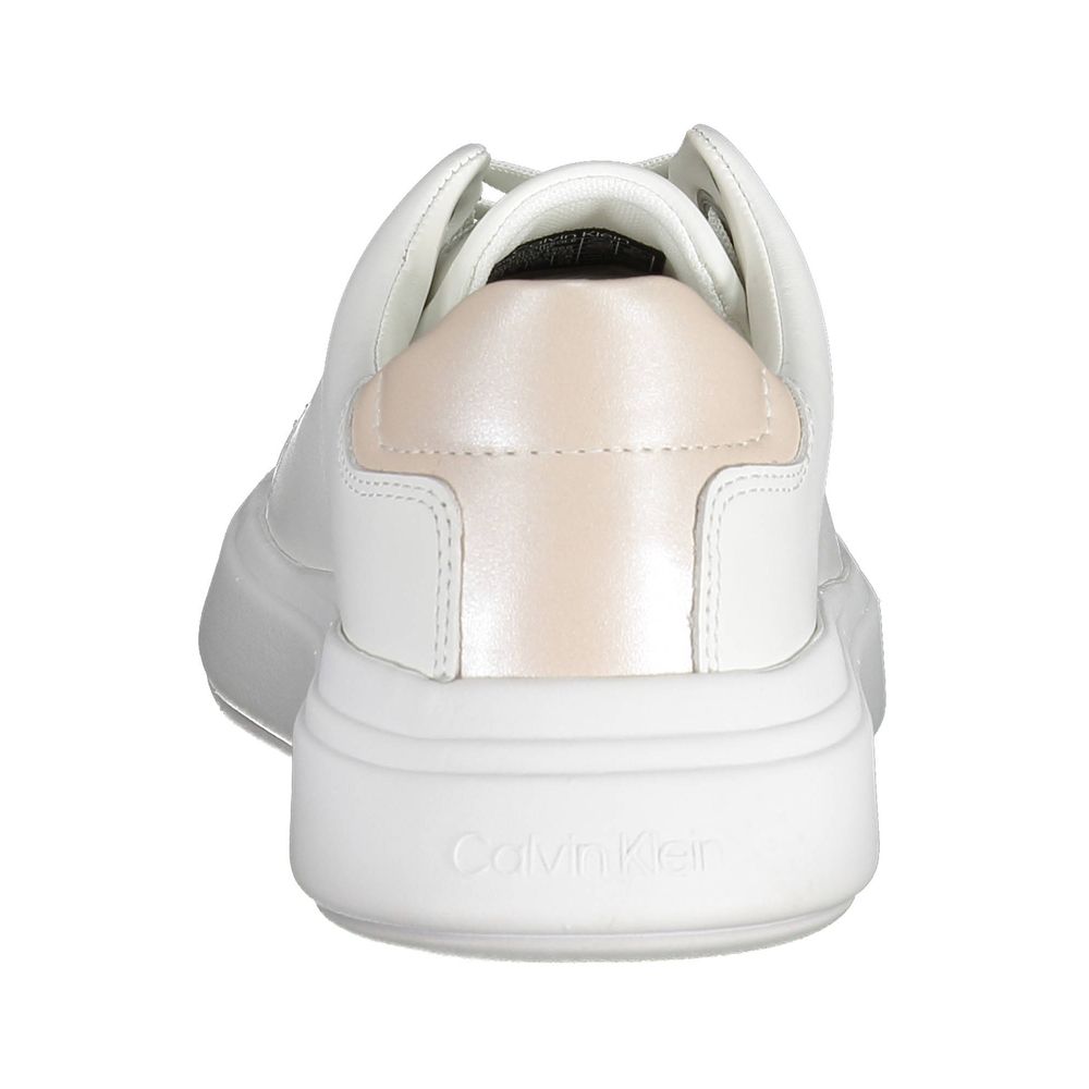Calvin Klein Women's White Leather Sneaker