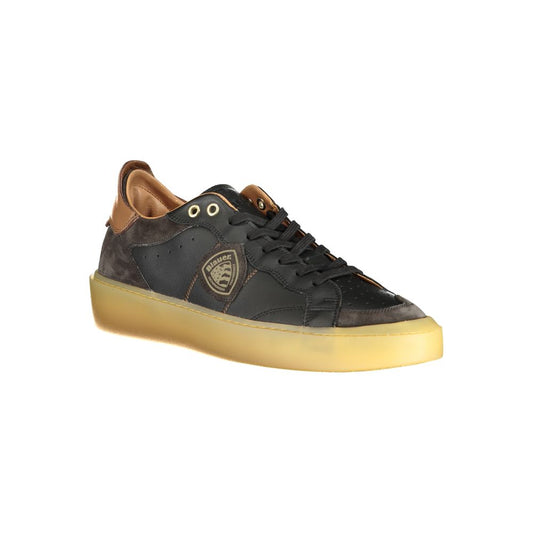 Blauer Black Leather Men's Sneaker