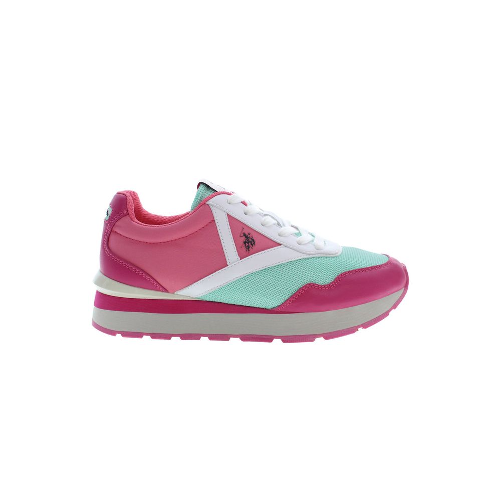 U.S. POLO ASSN. Roze polyester damessneaker