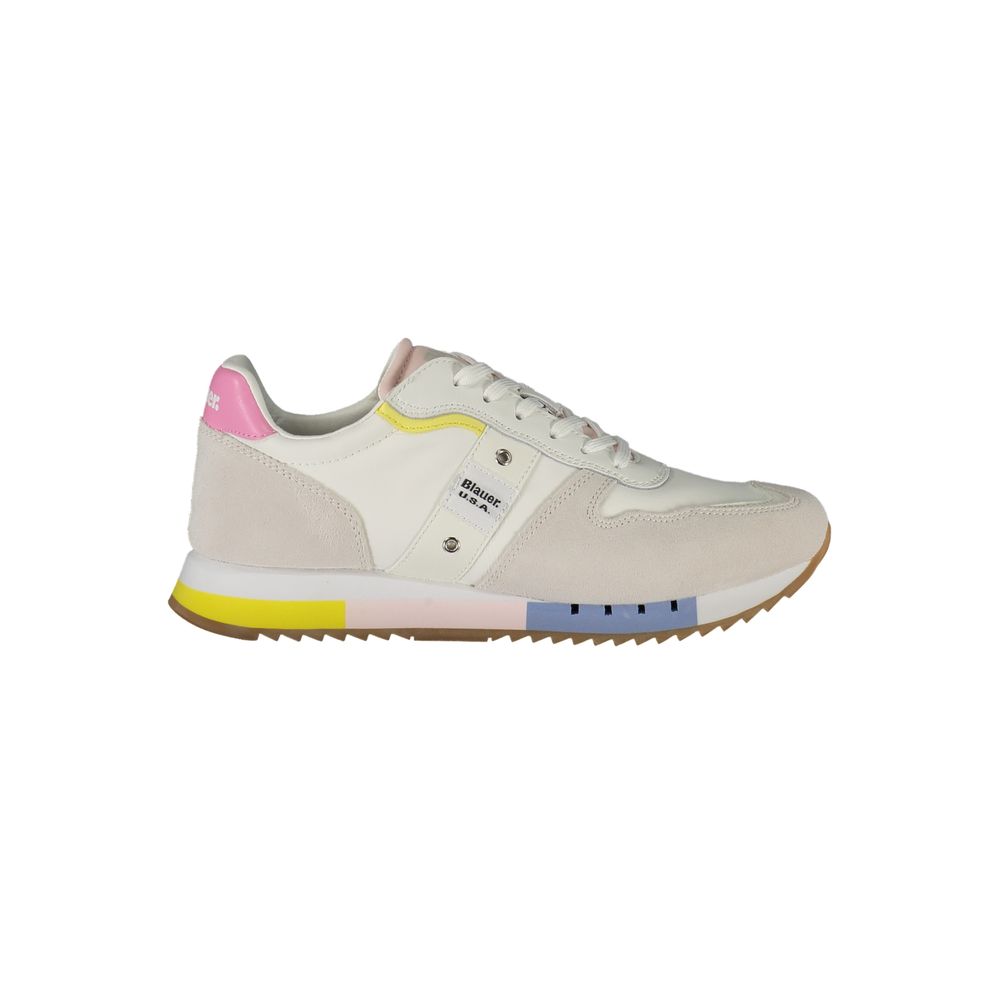 Blauer White Polyurethane Woman Sneaker