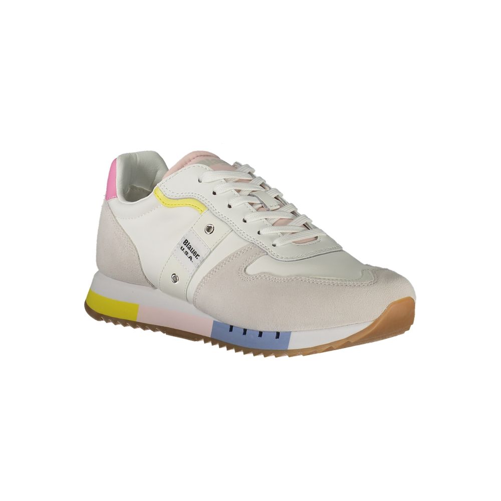 Blauer White Polyurethane Woman Sneaker