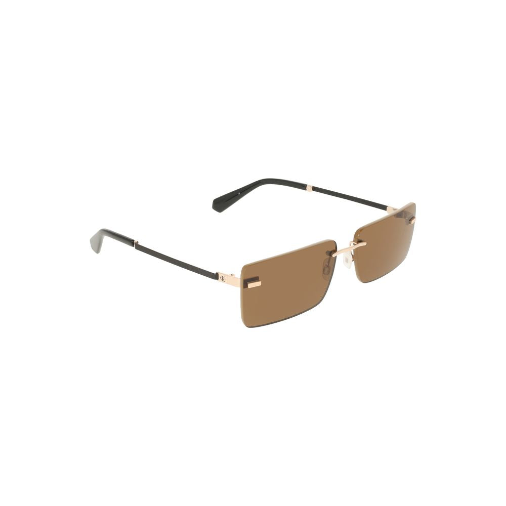 Calvin Klein Beige Metal Dames Zonnebril