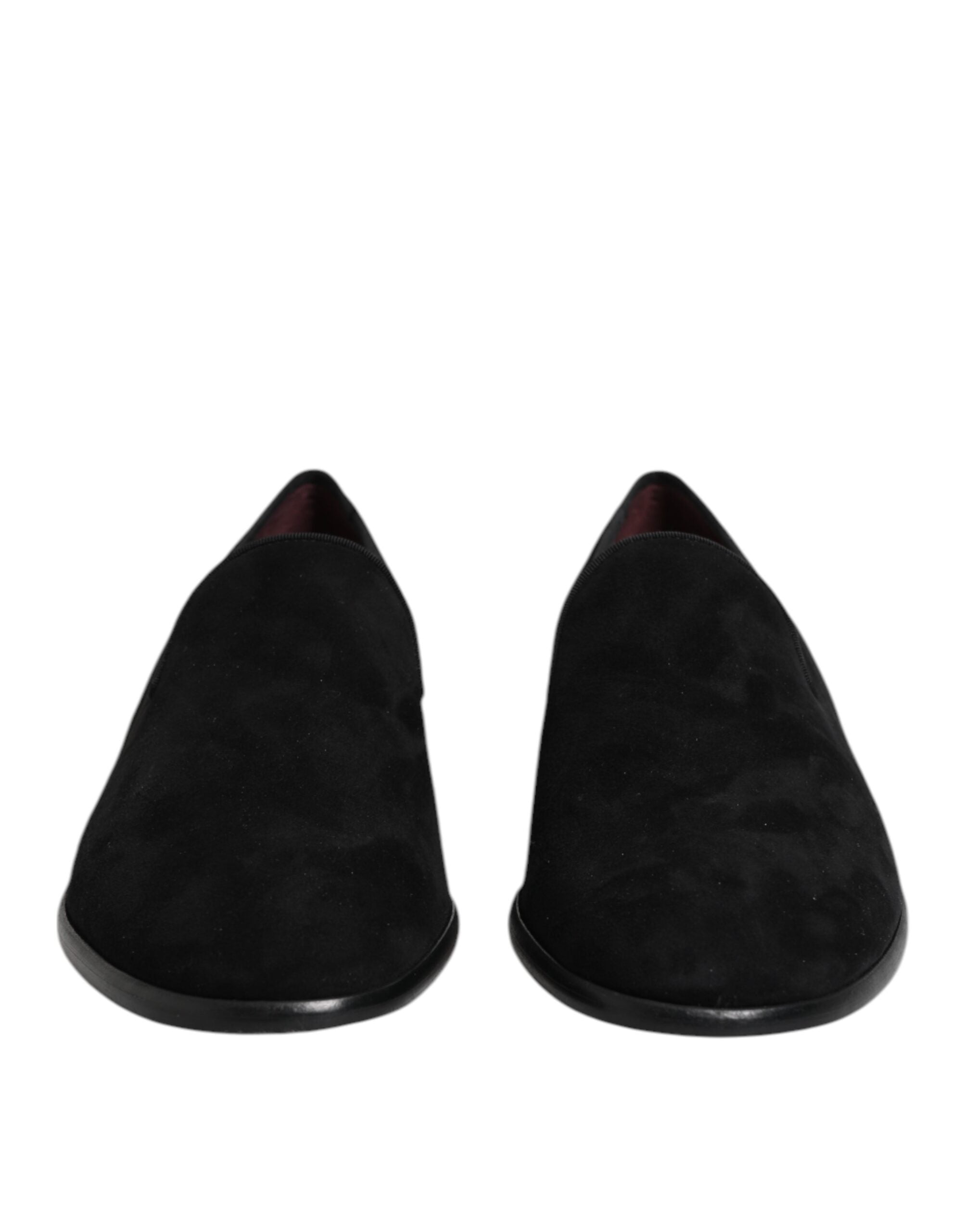 Dolce & Gabbana Zwarte Suède Instaploafers Formele Schoenen