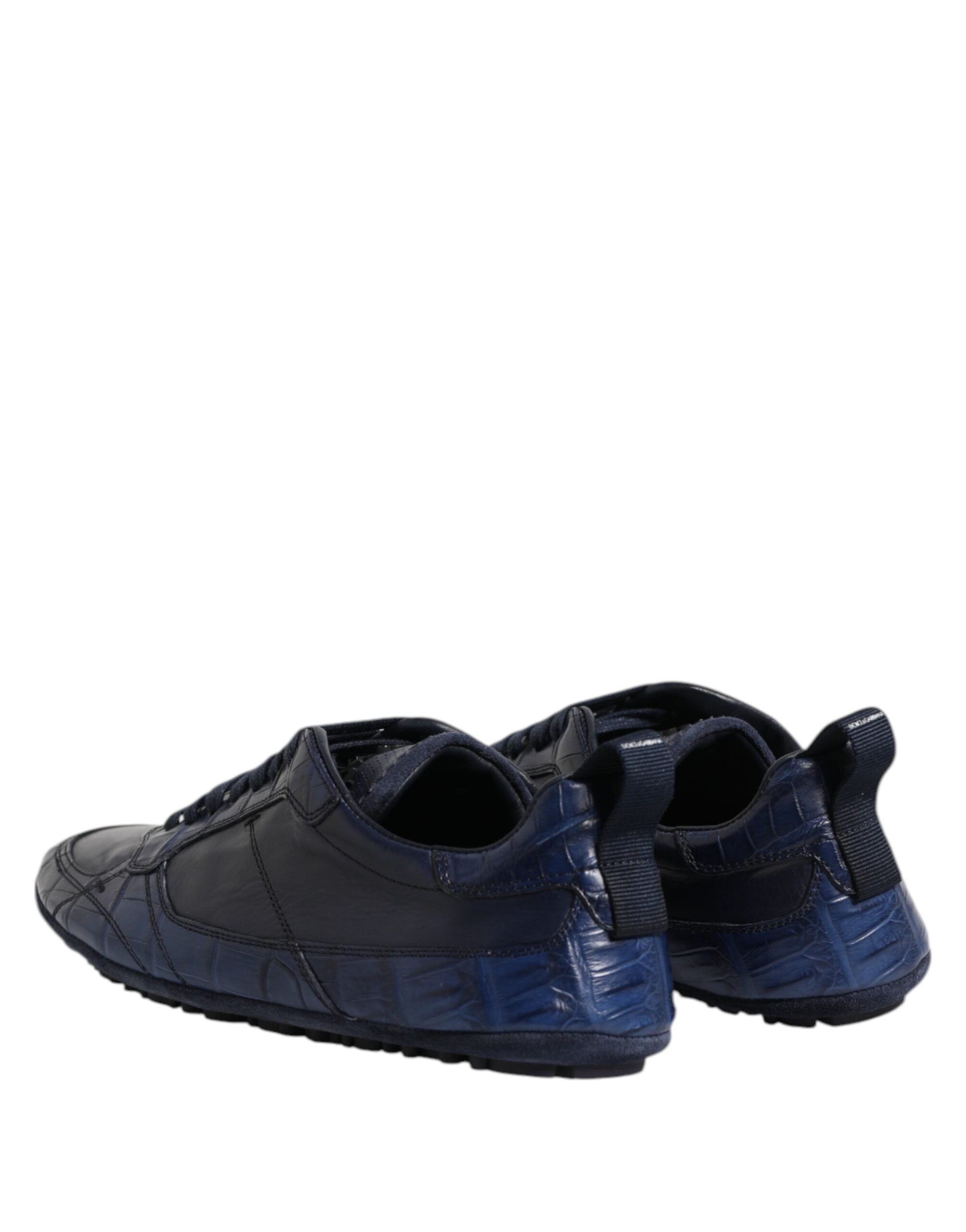 Dolce & Gabbana Donkerblauw Leren Lage Herensneakers Schoenen