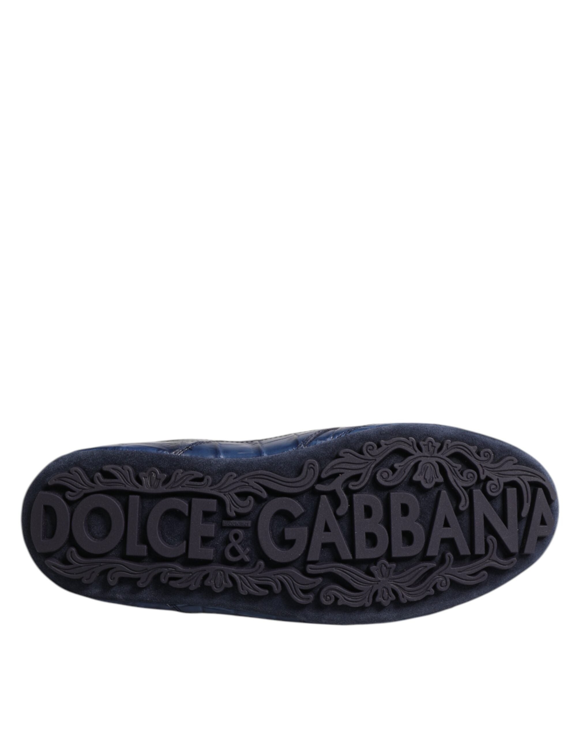 Dolce & Gabbana Donkerblauw Leren Lage Herensneakers Schoenen