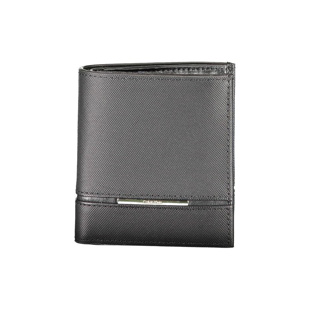 Calvin Klein Nero Leren Heren Portemonnee