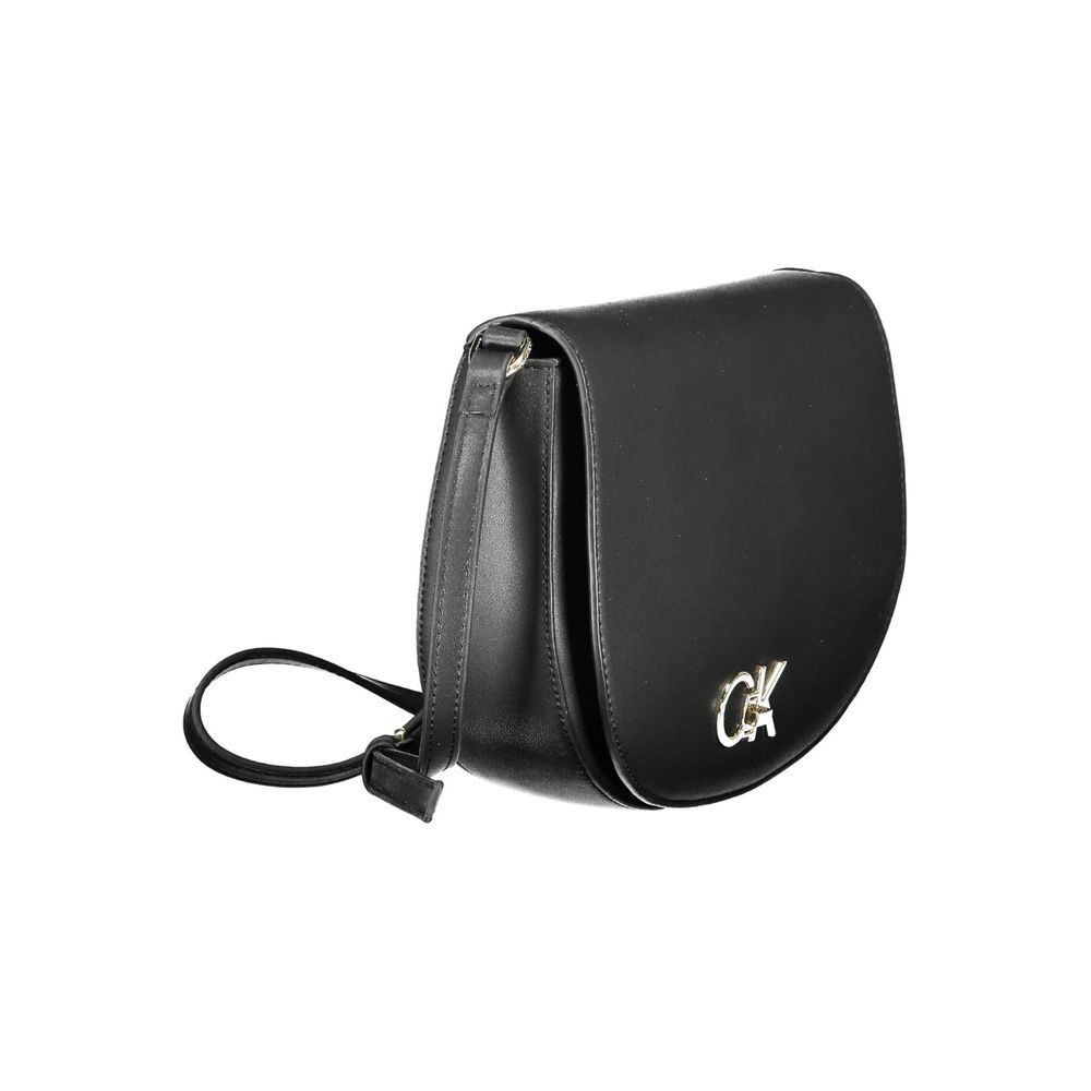 Calvin Klein Black Polyurethane Women's Shoulder Bag