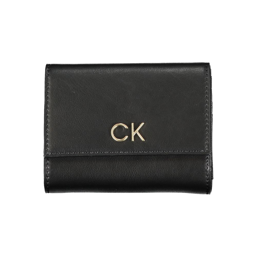 Calvin Klein Nero Polyurethaan Dames Portemonnee