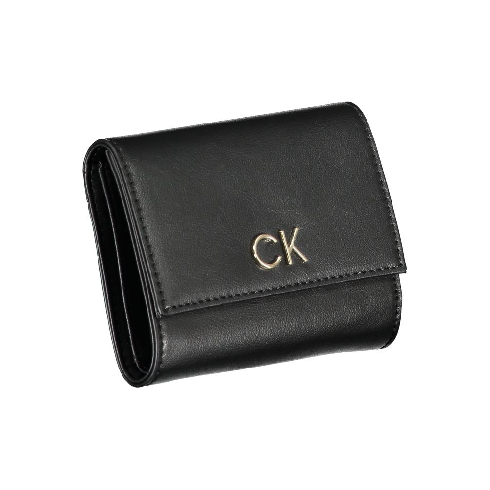 Calvin Klein Nero Polyurethaan Dames Portemonnee