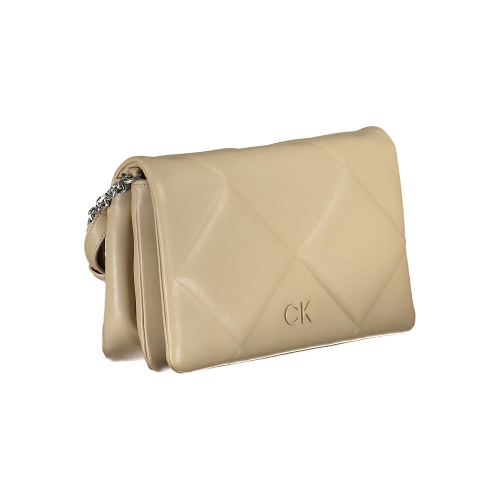 Calvin Klein Beige Polyester Women's Shoulder Bag