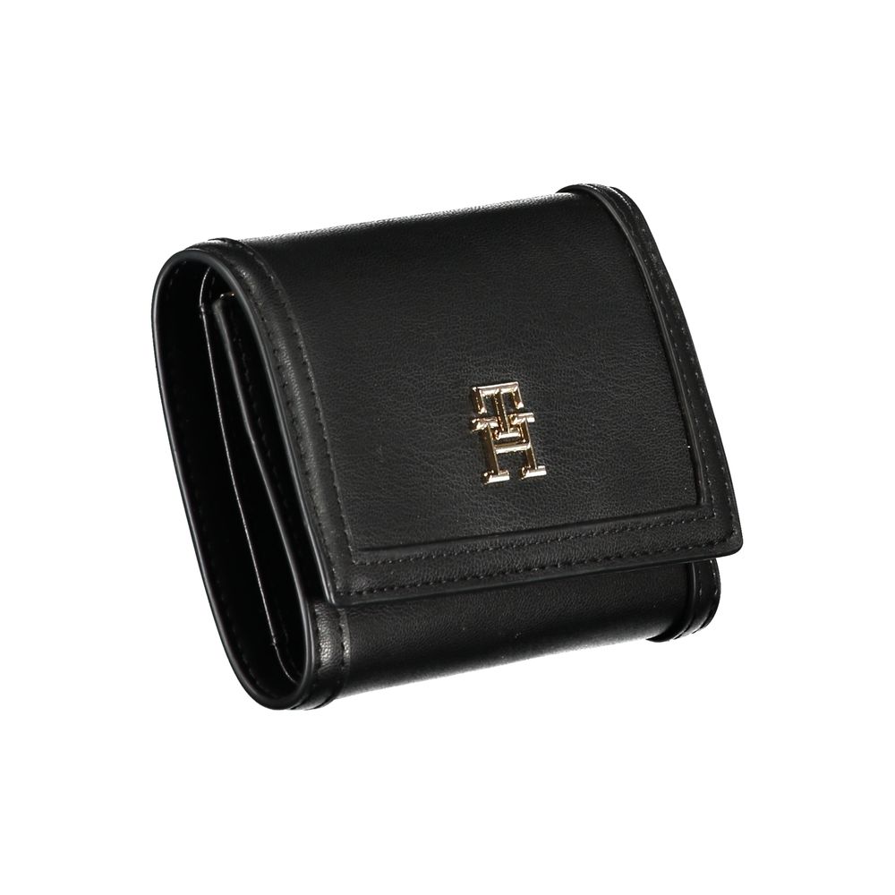 Tommy Hilfiger Black Polyurethane Women's Wallet