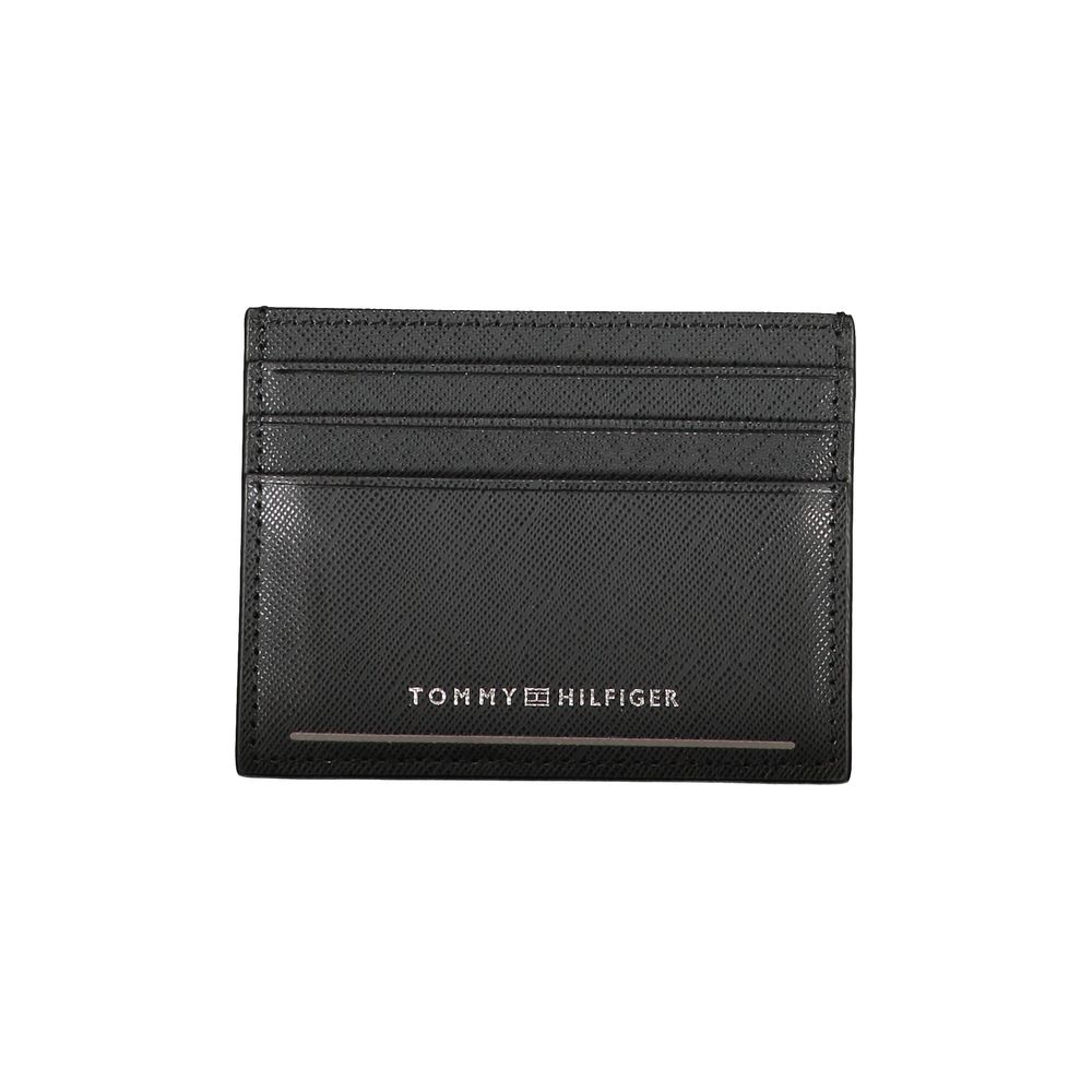 Tommy Hilfiger Zwarte Leren Portemonnee voor Heren