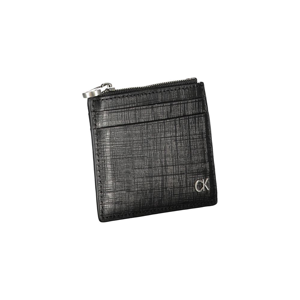 Calvin Klein Nero Leren Heren Pasjeshouder