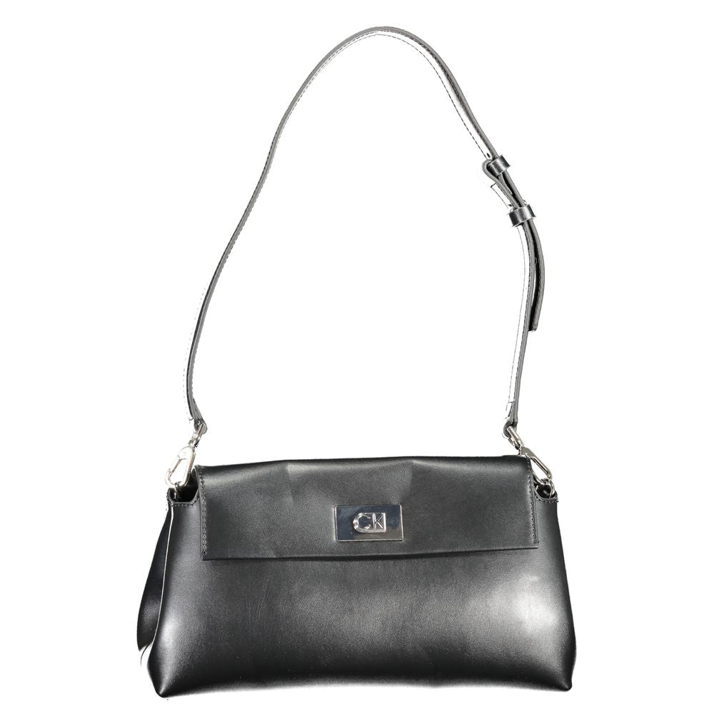 Calvin Klein Black Polyurethane Women's Shoulder Bag