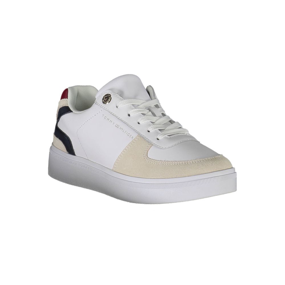 Tommy Hilfiger Women's White Polyester Sneaker