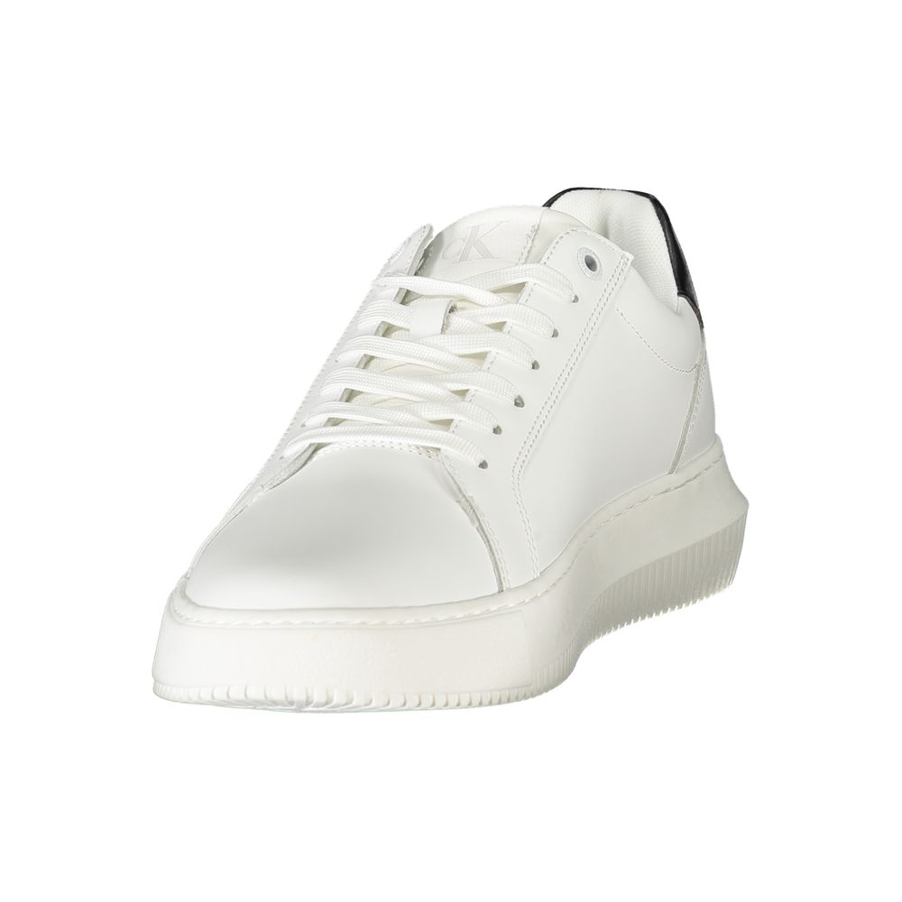 Calvin Klein White Polyurethane Men's Sneaker