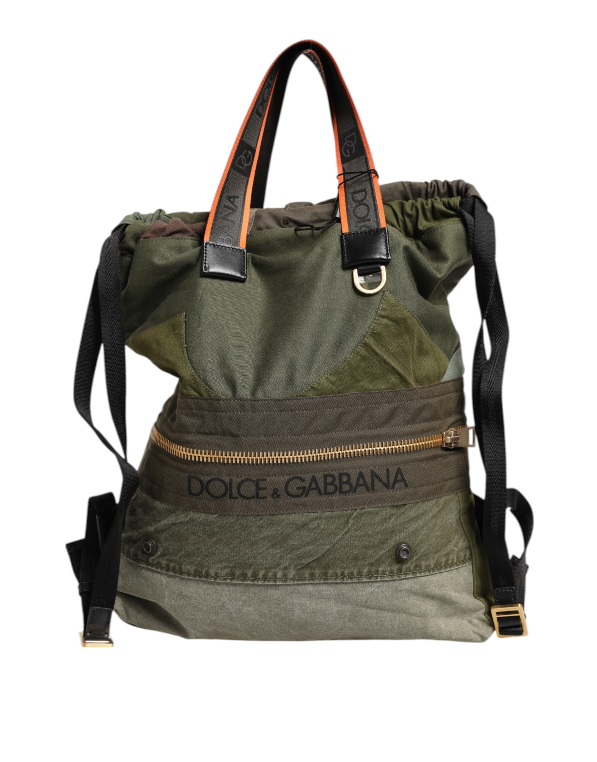 Dolce & Gabbana Legergroene Patchwork Rugzak