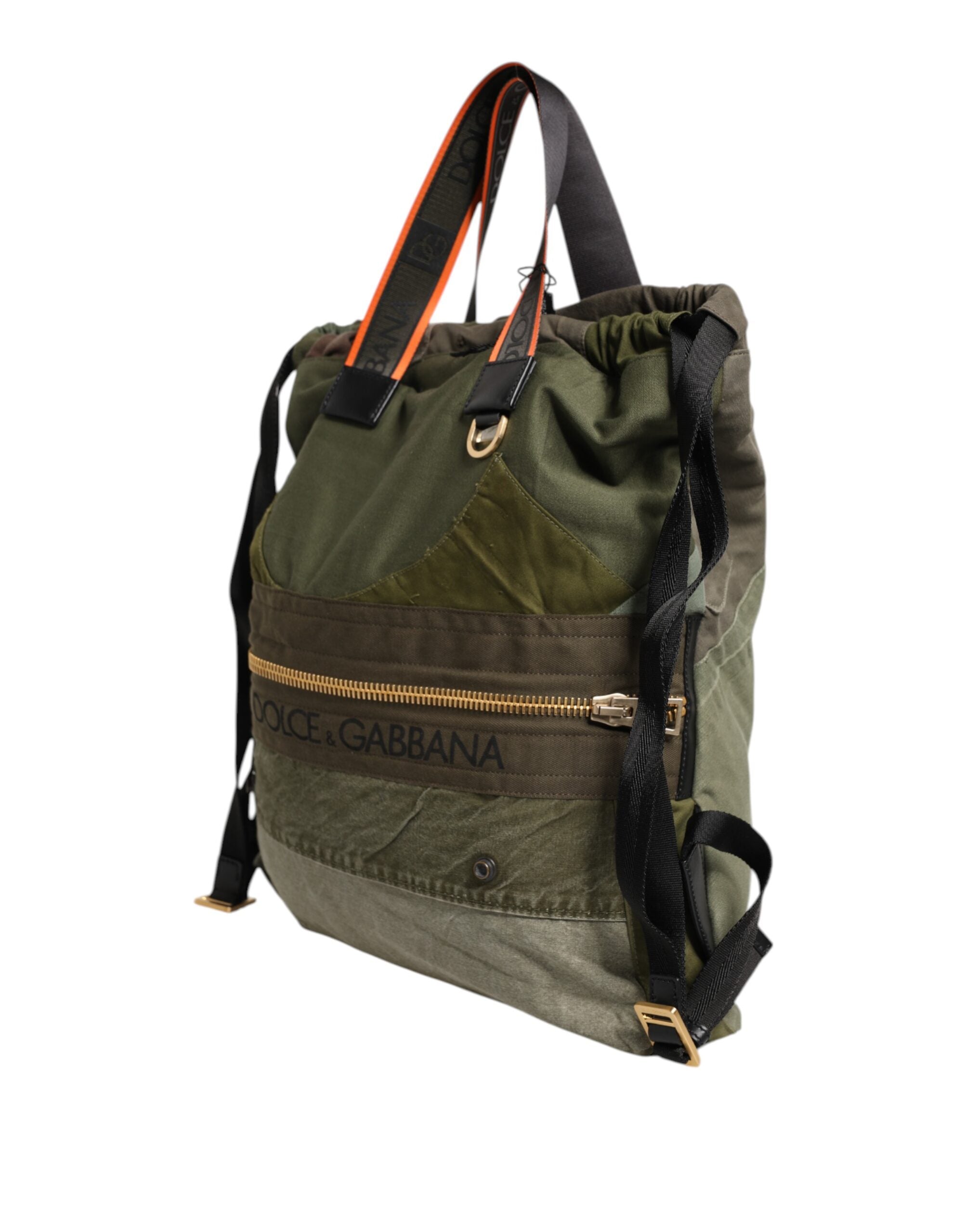 Dolce & Gabbana Legergroene Patchwork Rugzak