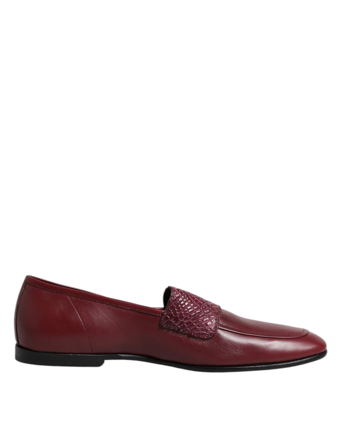 Dolce & Gabbana Bordeaux Kalfsleren Formele Instappers