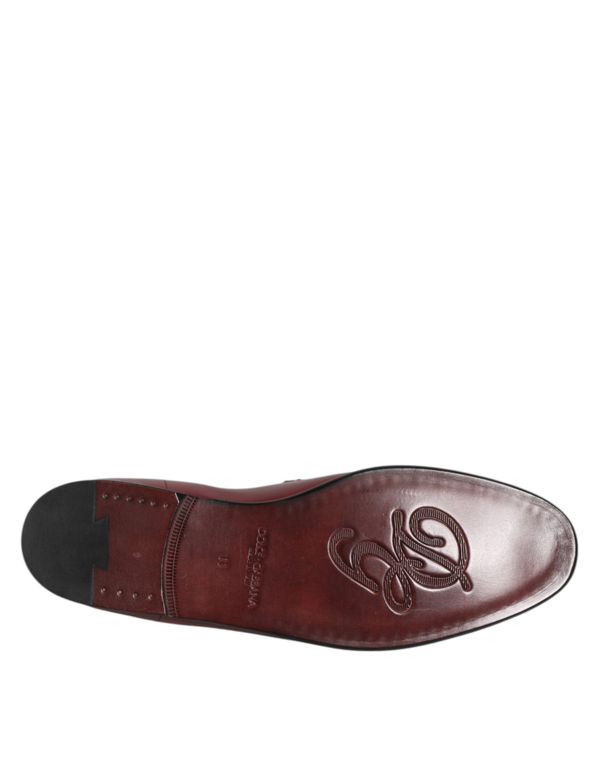 Dolce & Gabbana Bordeaux Kalfsleren Formele Instappers