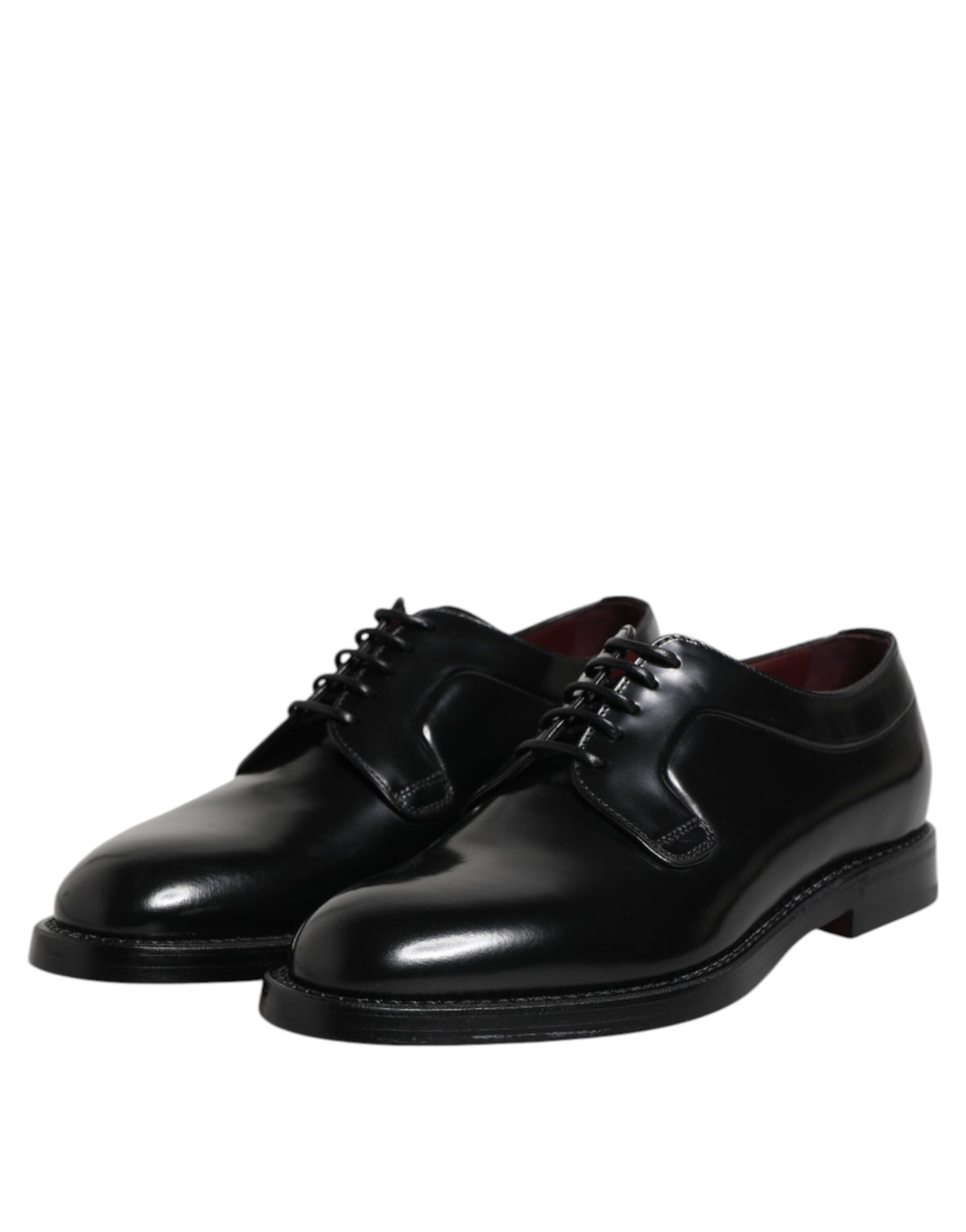 Dolce & Gabbana Black Calf Leather Lace Up Dress Derby Shoes