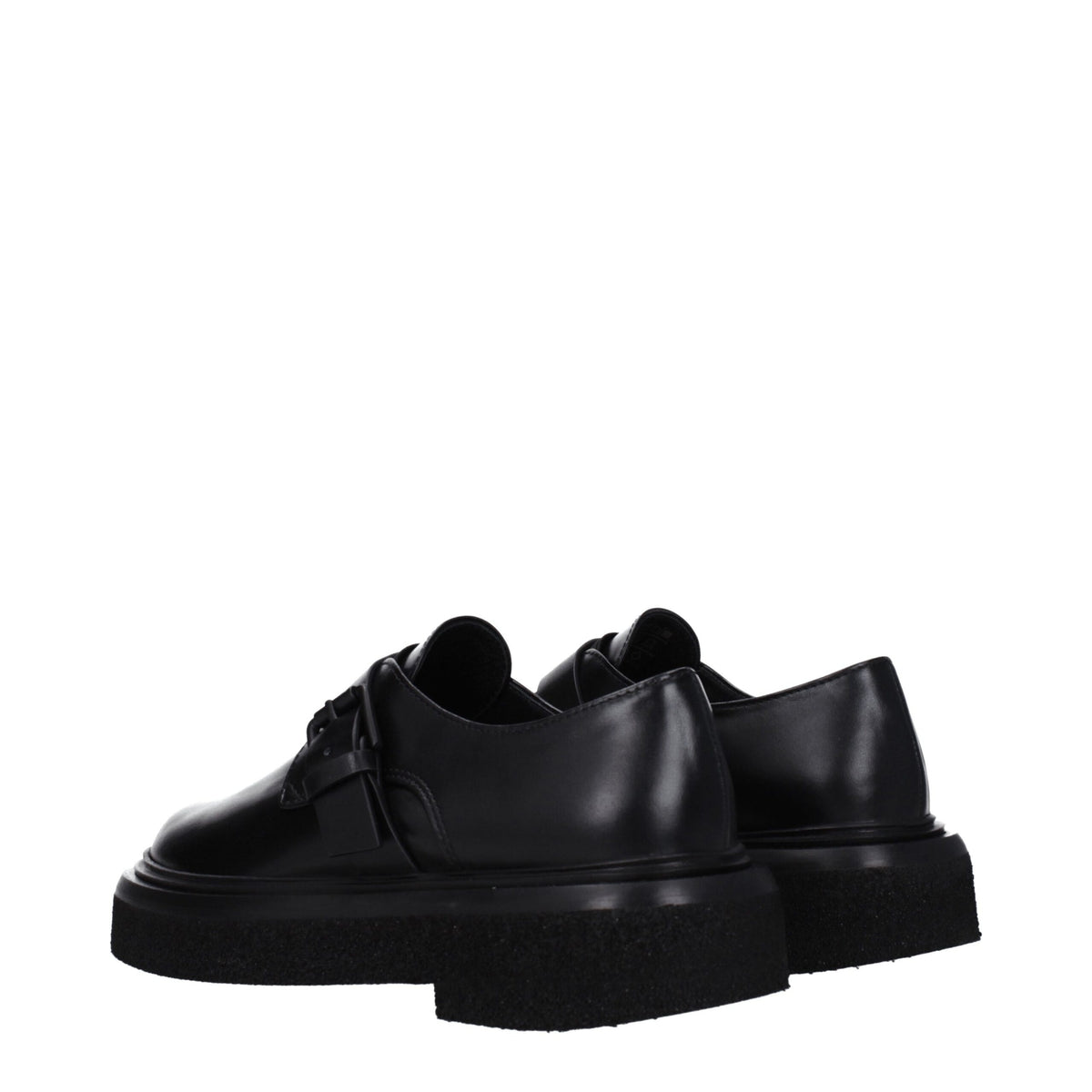 Max Mara Zwarte Leren Veterschoenen en Derbies