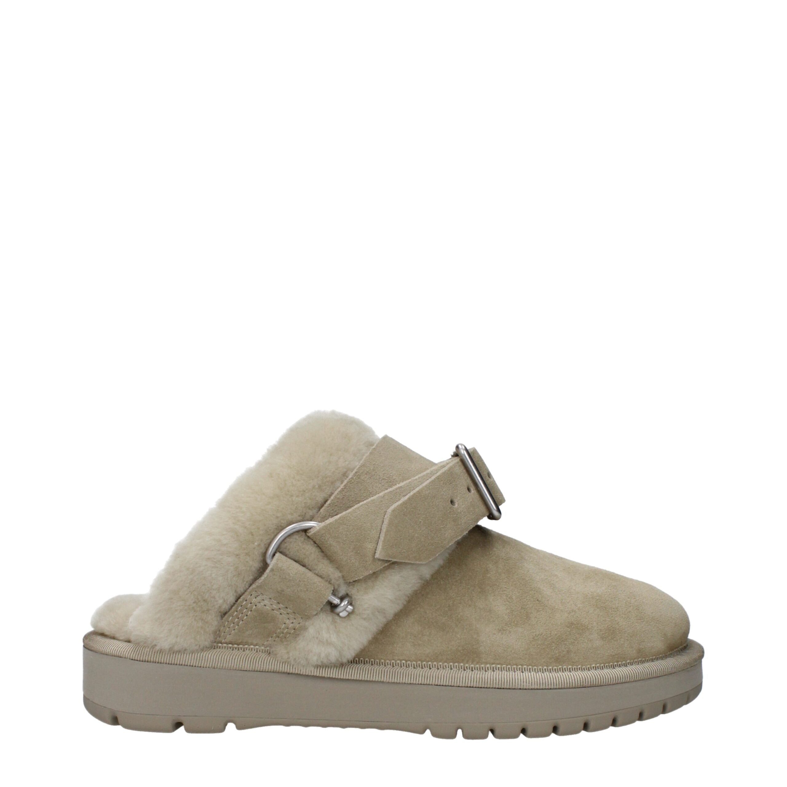 Burberry groene leren pantoffels