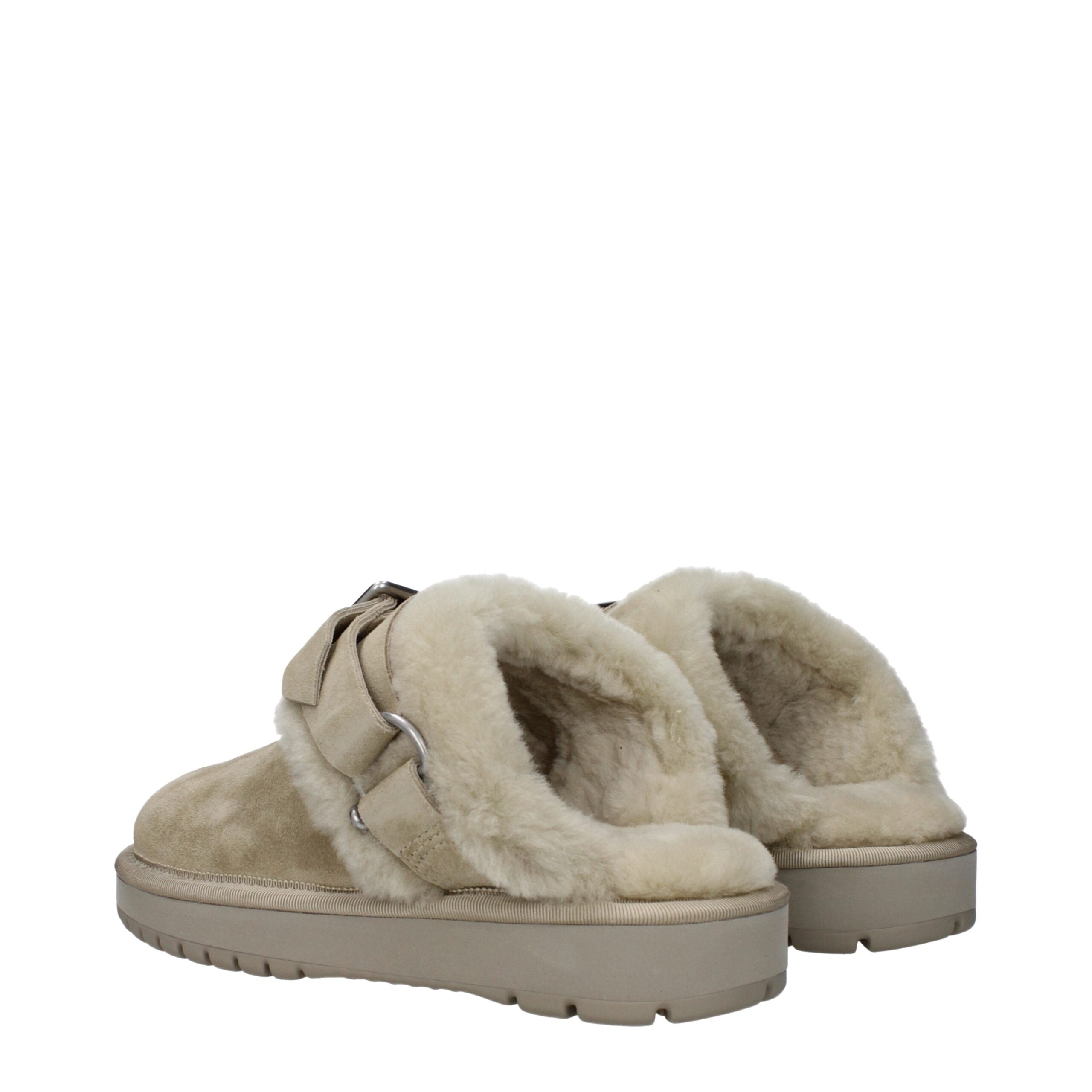 Burberry groene leren pantoffels