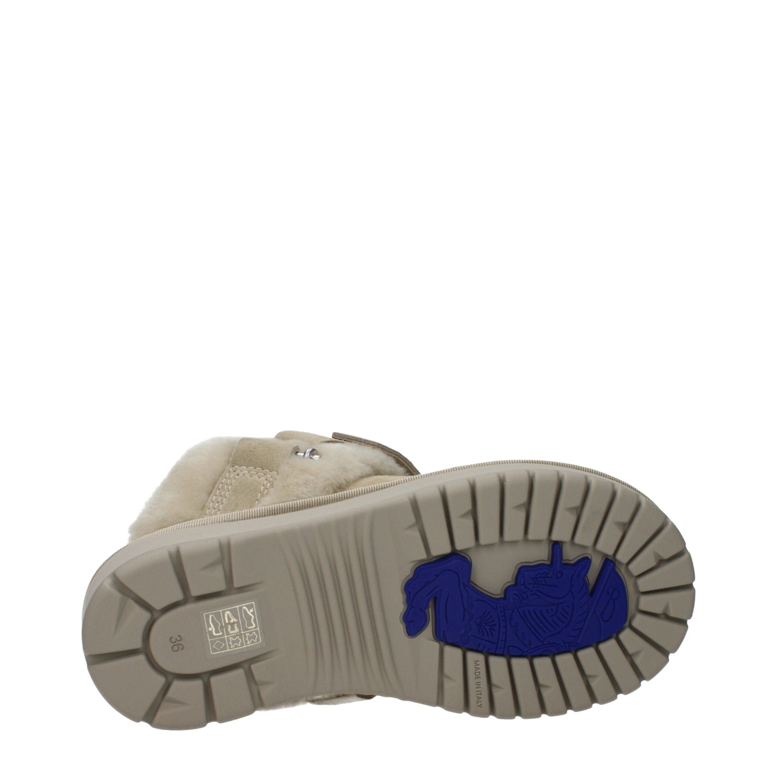 Burberry groene leren pantoffels