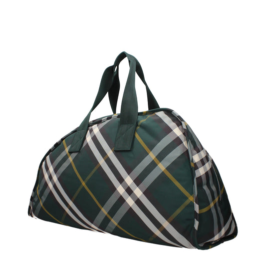 Burberry Green Fabric Luggage And Travel